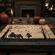 Load image into Gallery viewer, DaDalogy Bedding Set of 4 Pieces Autumn Birds Blessing Tapestry Dining Placemats 13” x 19” (Thanksgiving)