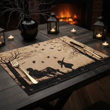 Load image into Gallery viewer, DaDalogy Bedding Set of 4 Pieces Autumn Birds Blessing Tapestry Dining Placemats 13” x 19” (Thanksgiving)