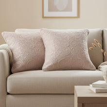 Load image into Gallery viewer, DaDa Bedding Set of 2-Pieces Sandy Beige Taupe Square Cushion Throw Pillow Covers, 18" x 18" (JHW-585)