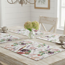 Load image into Gallery viewer, DaDa Bedding Set of 4-Pieces Sweet Love Notes Pink Floral Tapestry Dining Table Placemats 13” x 19”