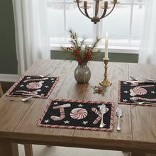 Load image into Gallery viewer, DaDa Bedding Set of 4-Pieces Peppermint Joy Holiday Tapestry Placemats 13” x 19” (12904)