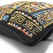 Load image into Gallery viewer, DaDa Bedding Ethnic Ornaments Geometric Black Tapestry Throw Pillow Covers 16" (18118)