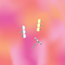 Load image into Gallery viewer, Three Dot Line Flat Back Stud