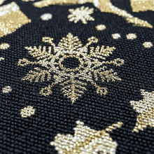 Load image into Gallery viewer, DaDa Bedding Magical Golden Reindeer Woven Tapestry Dining Table Runner (18272)