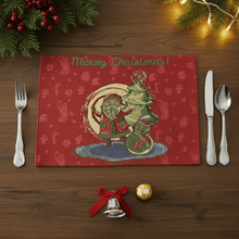 Load image into Gallery viewer, DaDa Bedding Set of 4-Pieces Red Santa Claus Christmas Tapestry Placemats 13” x 19” (17615)