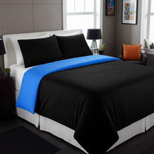 Load image into Gallery viewer, Tache Deep Blue Black Reversible Duvet Cover Set (DC36PC-BB)