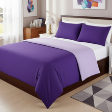 Load image into Gallery viewer, Tache Dark Purple &amp; Lavender Reversible Duvet Cover Set (DC36PC-PP)