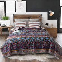 Load image into Gallery viewer, DaDa Bedding Southwestern Aztec Bohemian Desert Tribal Quilted Bedspread Set (KSX-002)