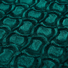 Load image into Gallery viewer, DaDa Bedding Mermaid Scales Emerald Green Blue w/ Sherpa Backside Faux Fur Throw Blanket (BL-171805)