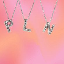 Load image into Gallery viewer, Silver Balloon letter Necklace