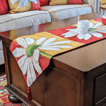 Load image into Gallery viewer, Tache Loves Me Not Daisy Tapestry Table Runner (9046)