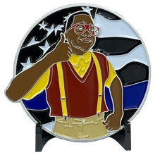 Load image into Gallery viewer, BL10-002 Urkel BLUE Family Matters thin blue line police challenge coin