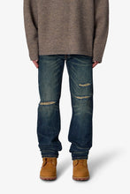 Load image into Gallery viewer, V726 Distressed Baggy Denim - Medium Blue