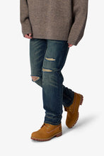 Load image into Gallery viewer, V726 Distressed Baggy Denim - Medium Blue