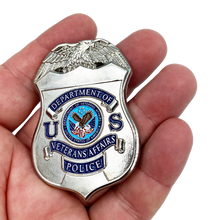 Load image into Gallery viewer, JJ-007 VA Veterans Affairs Challenge Coin Police Thin Blue Line Flag