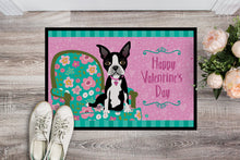 Load image into Gallery viewer, Happy Valentine's Day Boston Terrier Doormat - 18x27 Decorative Floor Mat – Indoor/Outdoor Rug with Artistic Flair