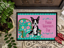 Load image into Gallery viewer, Happy Valentine's Day Boston Terrier Doormat - 18x27 Decorative Floor Mat – Indoor/Outdoor Rug with Artistic Flair