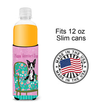 Load image into Gallery viewer, Happy Valentine's Day Boston Terrier Slim Can Hugger – Fun &amp; Functional Drink Coolers VHA3001MUK