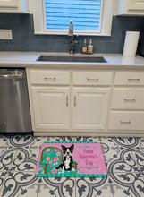 Load image into Gallery viewer, Happy Valentine's Day Boston Terrier Machine Washable Memory Foam Mat