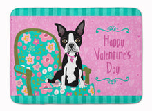 Load image into Gallery viewer, Happy Valentine's Day Boston Terrier Machine Washable Memory Foam Mat