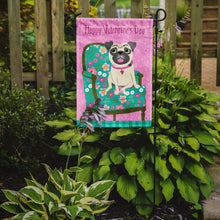 Load image into Gallery viewer, Happy Valentine's Day Pug Garden Flag - Outdoor Decorative Yard Flag VHA3002GF