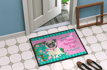 Load image into Gallery viewer, Happy Valentine's Day Pug Doormat - 24x36 Decorative Floor Mat – Indoor/Outdoor Rug with Artistic Flair VHA3002JMAT