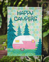 Load image into Gallery viewer, Happy Campers Glamping Trailer Garden Flag - Outdoor Decorative Yard Flag VHA3004GF