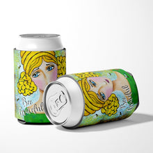 Load image into Gallery viewer, Bee Grateful Girl with Beehive Can or Bottle Hugger VHA3008CC