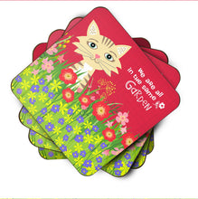 Load image into Gallery viewer, Garden Cat Coasters - Set of 4 Lightweight Foam, Absorbent Drink Coasters VHA3009FC