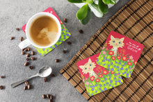 Load image into Gallery viewer, Garden Cat Coasters - Set of 4 Lightweight Foam, Absorbent Drink Coasters VHA3009FC