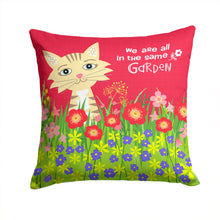 Load image into Gallery viewer, Garden Cat Throw Pillow - 14x14 Decorative Pillow – Art for Your Home &amp; Patio VHA3009PW1414