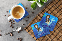Load image into Gallery viewer, Welcome Mermaid Coasters - Set of 4 Lightweight Foam, Absorbent Drink Coasters VHA3010FC