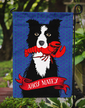 Load image into Gallery viewer, Ahoy Matey Nautical Border Collie Garden Flag - Outdoor Decorative Yard Flag VHA3011GF