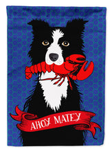Load image into Gallery viewer, Ahoy Matey Nautical Border Collie Garden Flag - Outdoor Decorative Yard Flag VHA3011GF