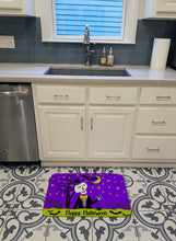 Load image into Gallery viewer, Happy Halloween Skeleton Machine Washable Memory Foam Mat VHA3014RUG
