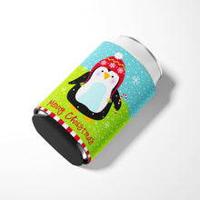 Load image into Gallery viewer, Merry Christmas Happy Penguin Can or Bottle Hugger VHA3015CC