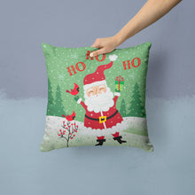 Load image into Gallery viewer, Merry Christmas Santa Claus Ho Ho Ho Throw Pillow - 14x14 Decorative Pillow – Art for Your Home &amp; Patio VHA3016PW1414