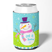 Load image into Gallery viewer, Christmas Snowman Let it Snow Can or Bottle Hugger VHA3017CC