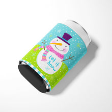 Load image into Gallery viewer, Christmas Snowman Let it Snow Can or Bottle Hugger VHA3017CC