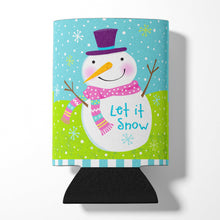 Load image into Gallery viewer, Christmas Snowman Let it Snow Can or Bottle Hugger VHA3017CC