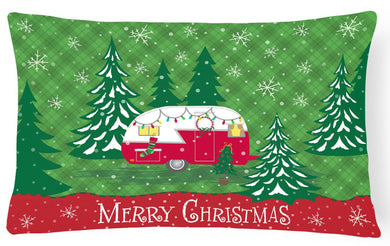 Christmas Vintage Glamping Trailer Fabric Decorative Pillow VHA3018PW1216
