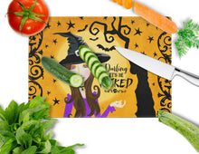 Load image into Gallery viewer, Halloween Wicked Witch Glass Cutting Boards – Durable, Decorative Kitchen Art Large VHA3019LCB
