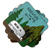 Load image into Gallery viewer, Airstream Camper Adventure Awaits Foam Coaster  VHA3022FC