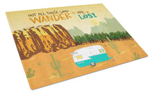 Load image into Gallery viewer, Retro Camper Camping Wander Glass Cutting Boards – Durable, Decorative Kitchen Art Large VHA3025LCB