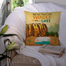 Load image into Gallery viewer, Retro Camper Camping Wander Throw Pillow - 14x14 Decorative Pillow – Art for Your Home &amp; Patio VHA3025PW1414