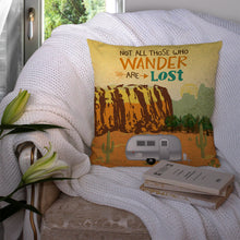 Load image into Gallery viewer, Airstream Camper Camping Wander Throw Pillow - 14x14 Decorative Pillow – Art for Your Home &amp; Patio VHA3026PW1414