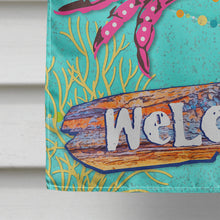Load image into Gallery viewer, Coastal Pink Crab Flag Canvas House Size VHA3028CHF