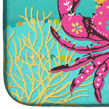 Load image into Gallery viewer, Coastal Pink Crab Dish Drying Mat – Absorbent, Artistic Kitchen Essentials VHA3028DDM