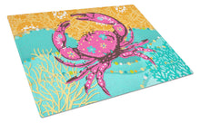 Load image into Gallery viewer, Coastal Pink Crab Glass Cutting Boards – Durable, Decorative Kitchen Art Large VHA3028LCB