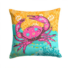 Load image into Gallery viewer, Coastal Pink Crab Throw Pillow - 14x14 Decorative Pillow – Art for Your Home &amp; Patio VHA3028PW1414